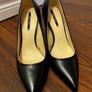 Zara Basic - Womens Size 6, Black Leather Pumps